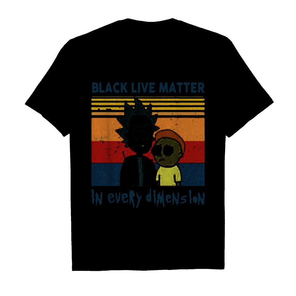 Rick And Morty Black Live Matter In Every Dimenslon Vintage  Classic Men's T-shirt