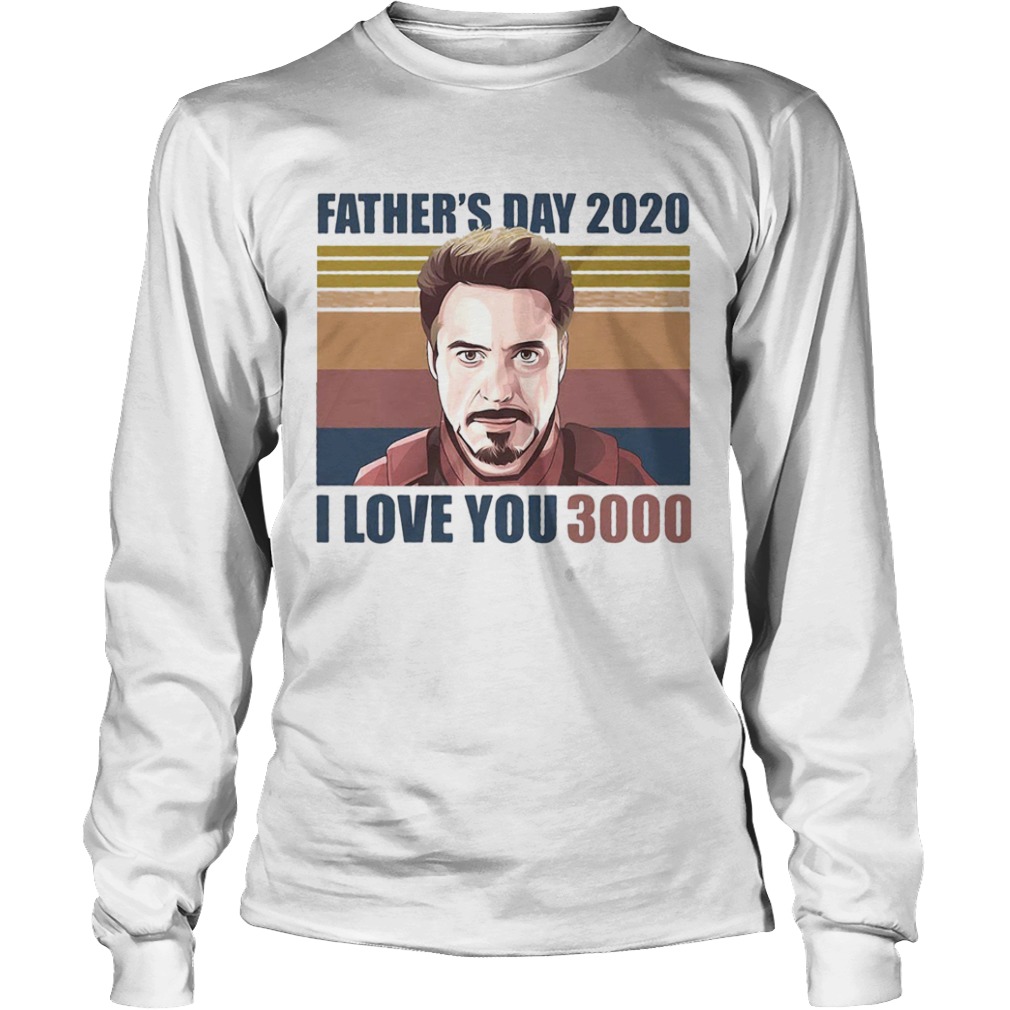 Robert downey jr iron man fathers day 2020 i love you 3000 vintage retro  Long Sleeve