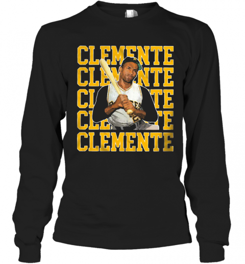 Roberto Clemente 21 Pittsburgh Pirates Baseball Team Player T-Shirt Long Sleeved T-shirt 