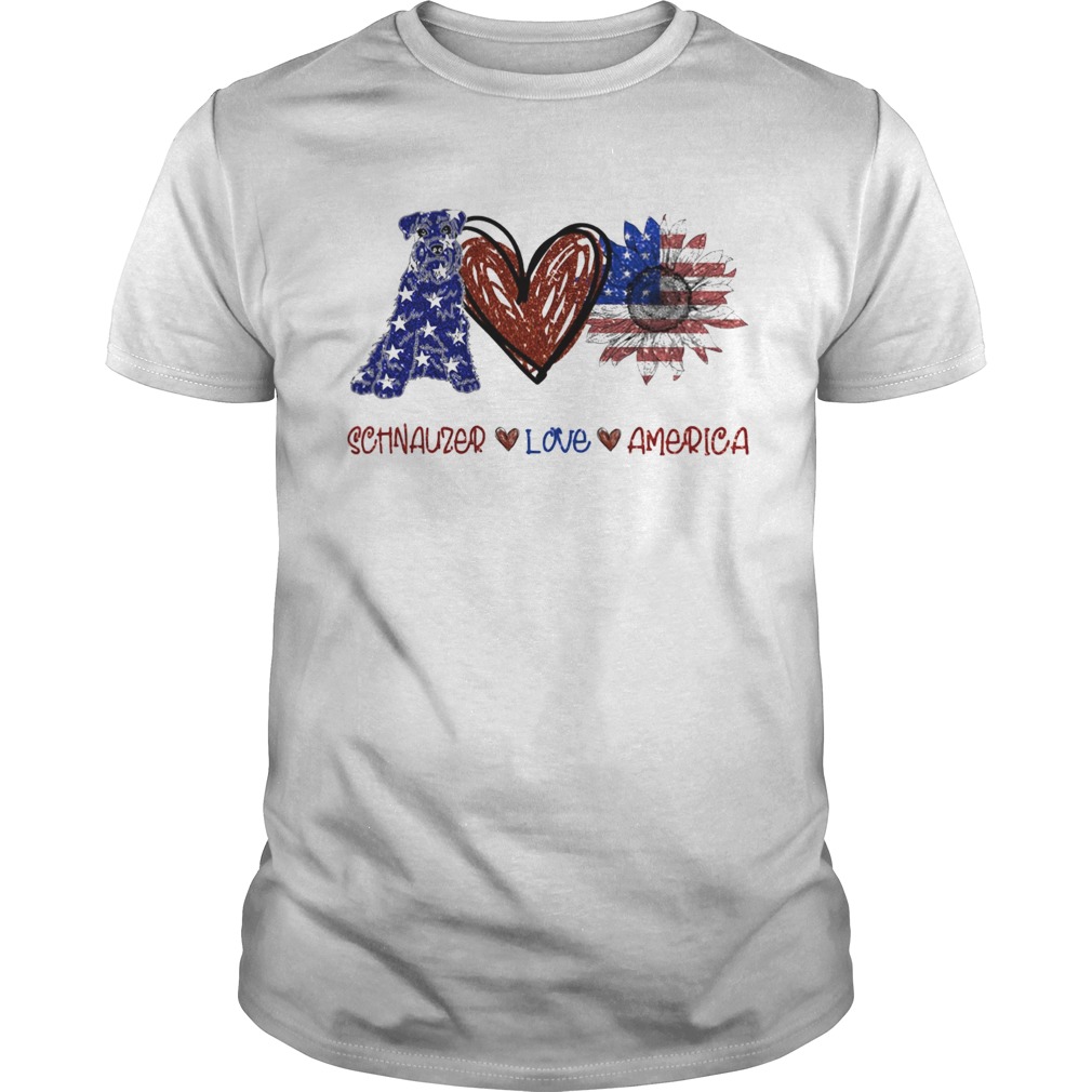 Schnauzer love america 4th of july independence day shirt