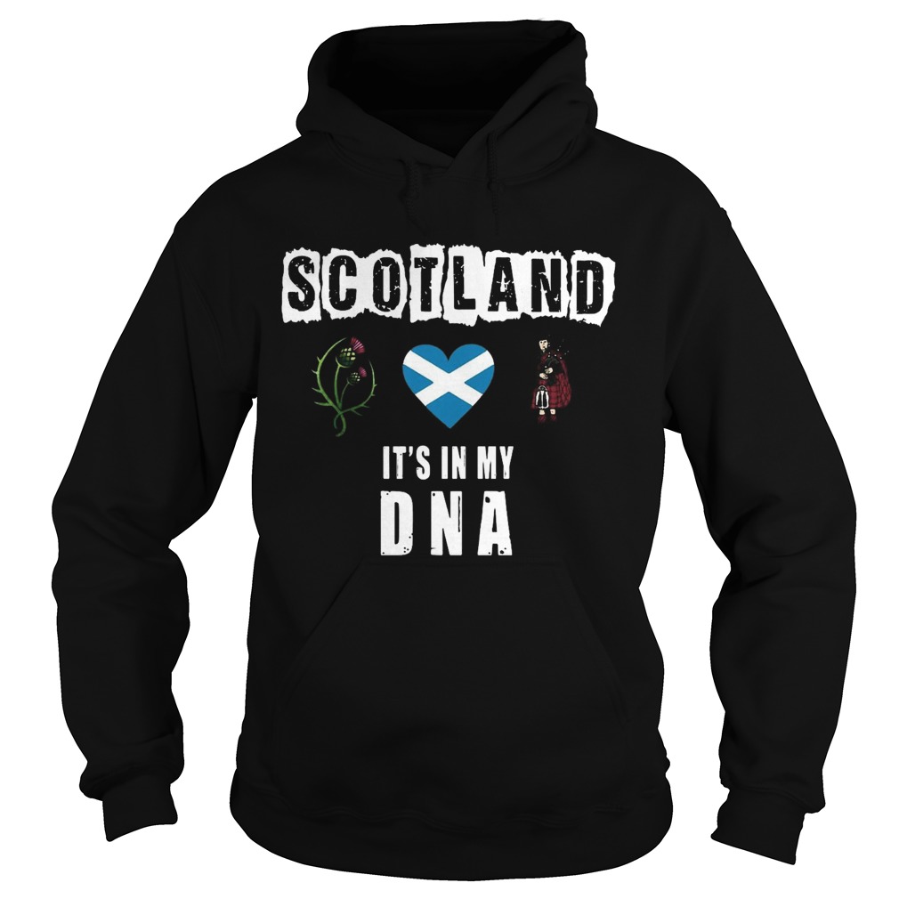 Scotland Flag Heart Highland Dress Its In My DNA  Hoodie