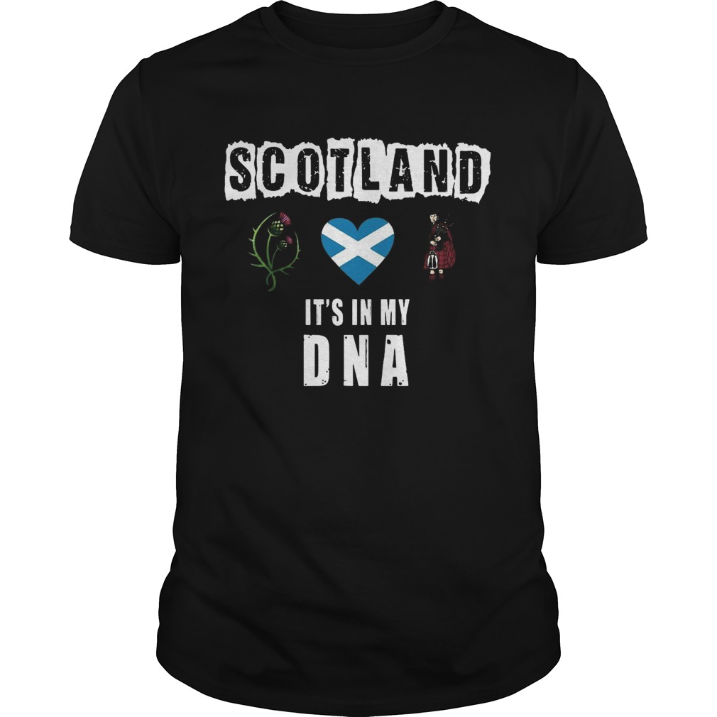 Scotland Flag Heart Highland Dress Its In My DNA  Unisex