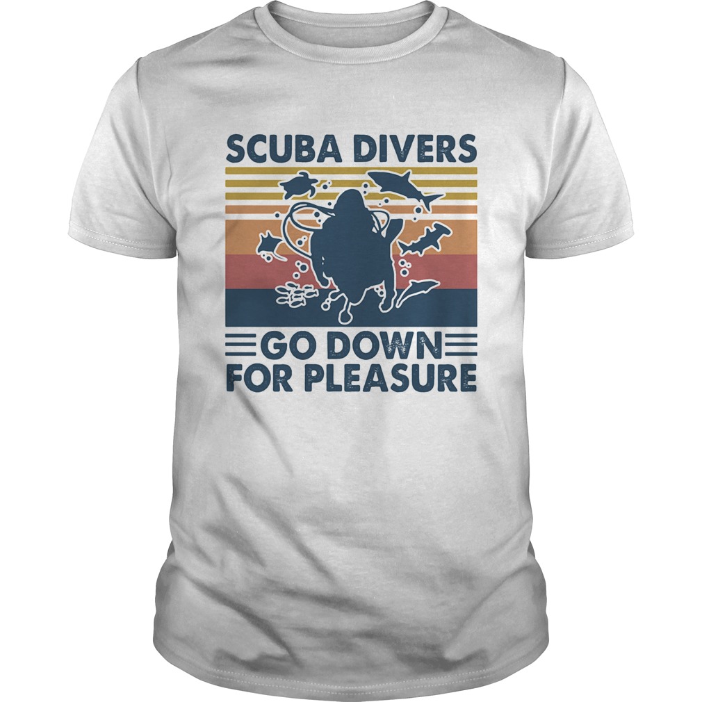 Scuba diver go down for pleasure vintage shirt