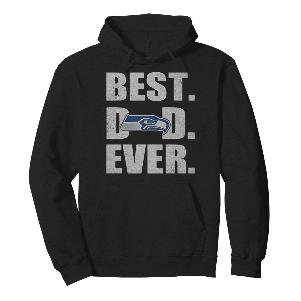 Seattle seahawks logo best dad ever happy father’s day  Unisex Hoodie