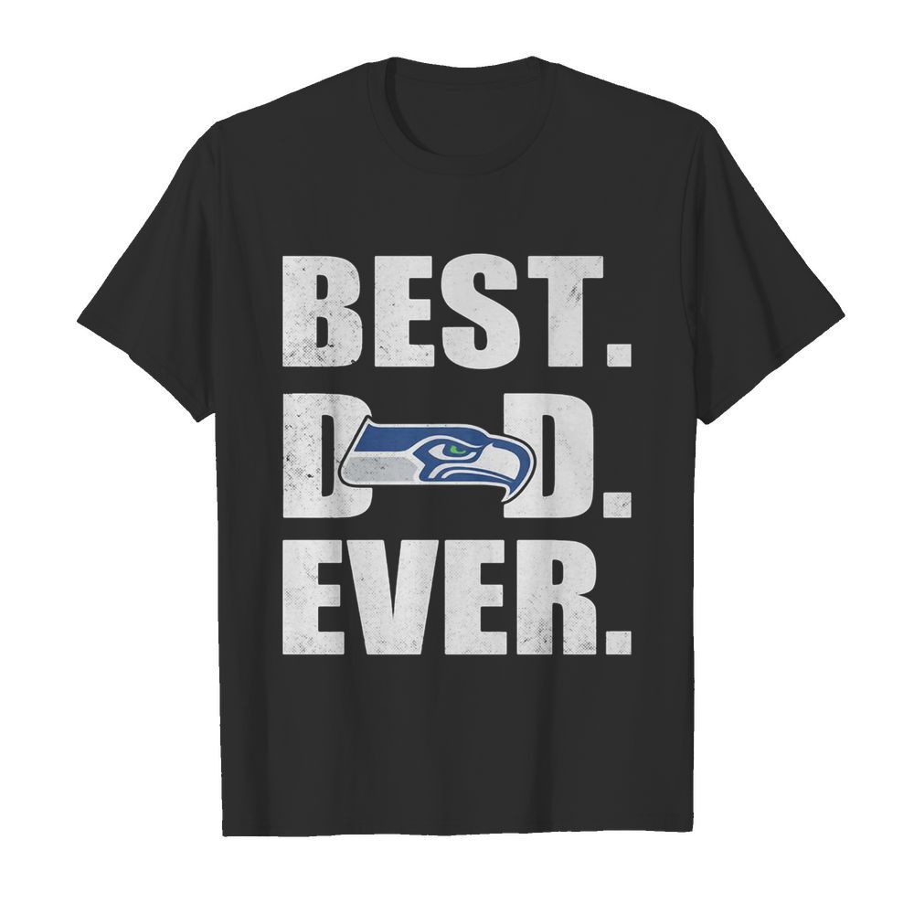 Seattle seahawks logo best dad ever happy father’s day  Classic Men's T-shirt