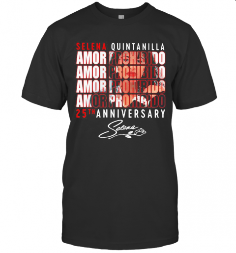 Selena Quintanilla Amor Prohibido 25Th Anniversary Signature T-Shirt