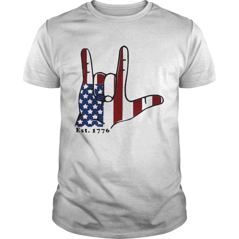 Signature Langue Est 1776 American shirt