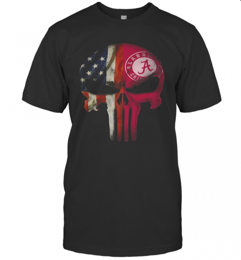 Skull American Flag Alabama Crimson Tide Independence Day T-Shirt Classic Men's T-shirt