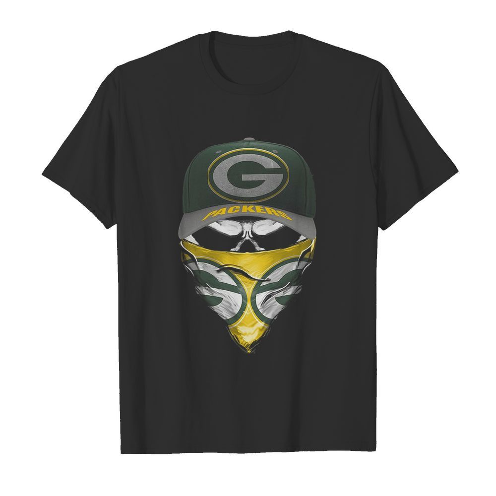 Skull Face Mask Green Bay Packers Logo  Classic Men's T-shirt