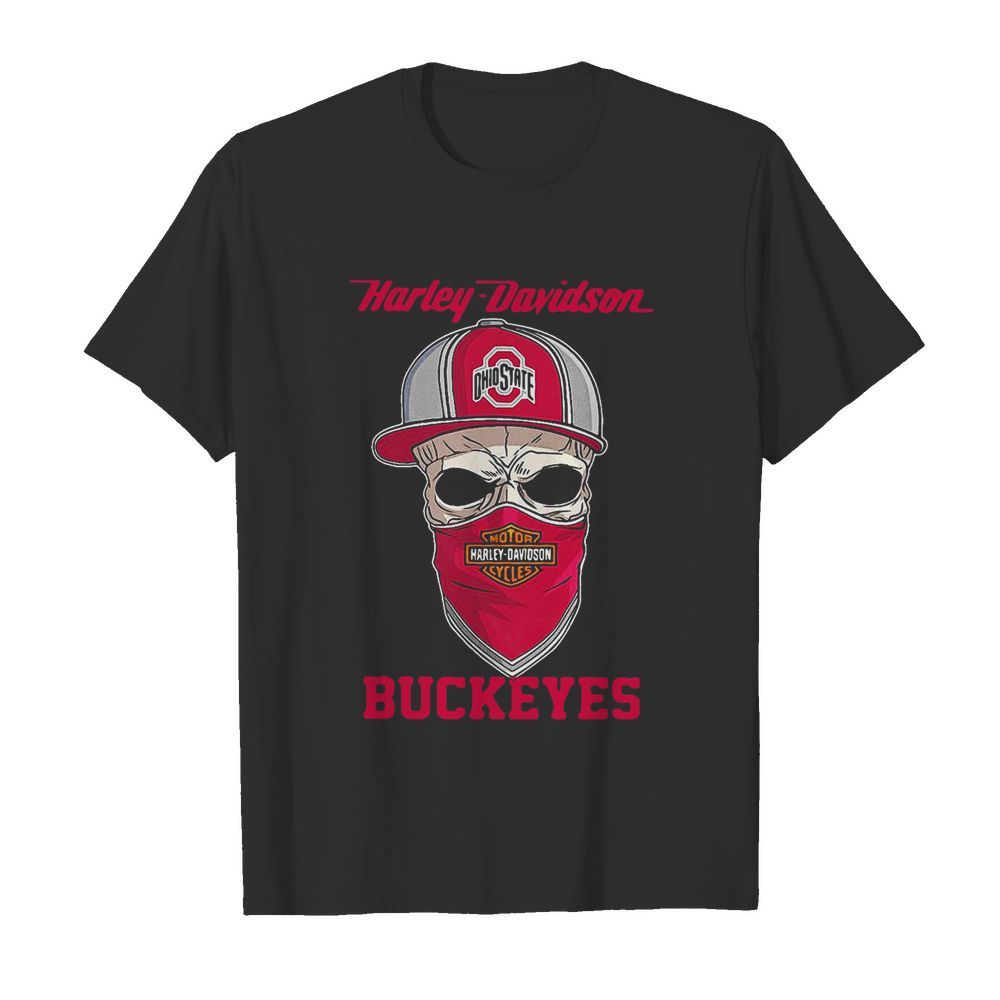 Skull Harley Davidson Ohio State Buckeyes Hat  Classic Men's T-shirt