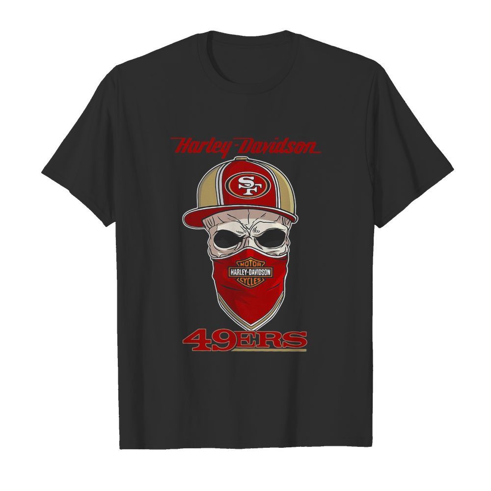 Skull Harley Davidson San Francisco 49ers shirt