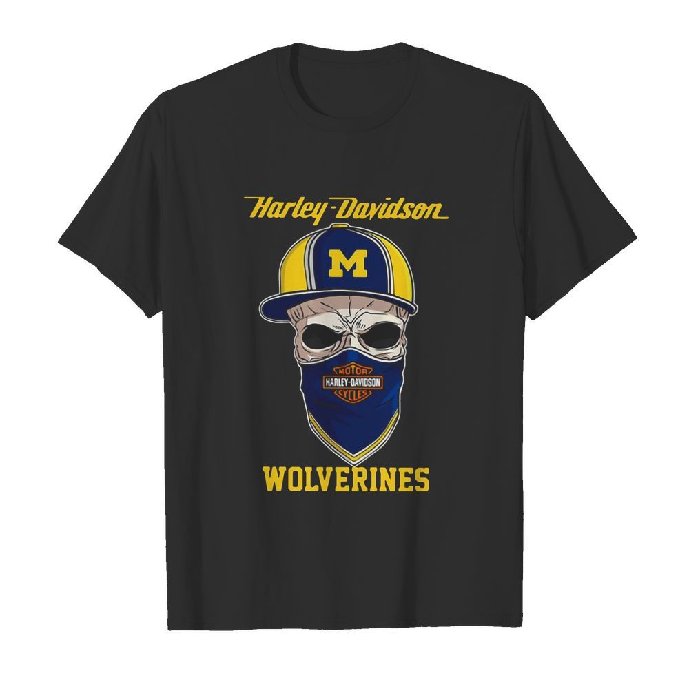 Skull Harley Davidson Wolverines Hat  Classic Men's T-shirt