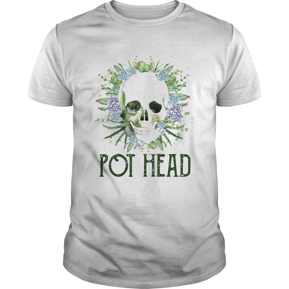 Skull cactus pot head shirt