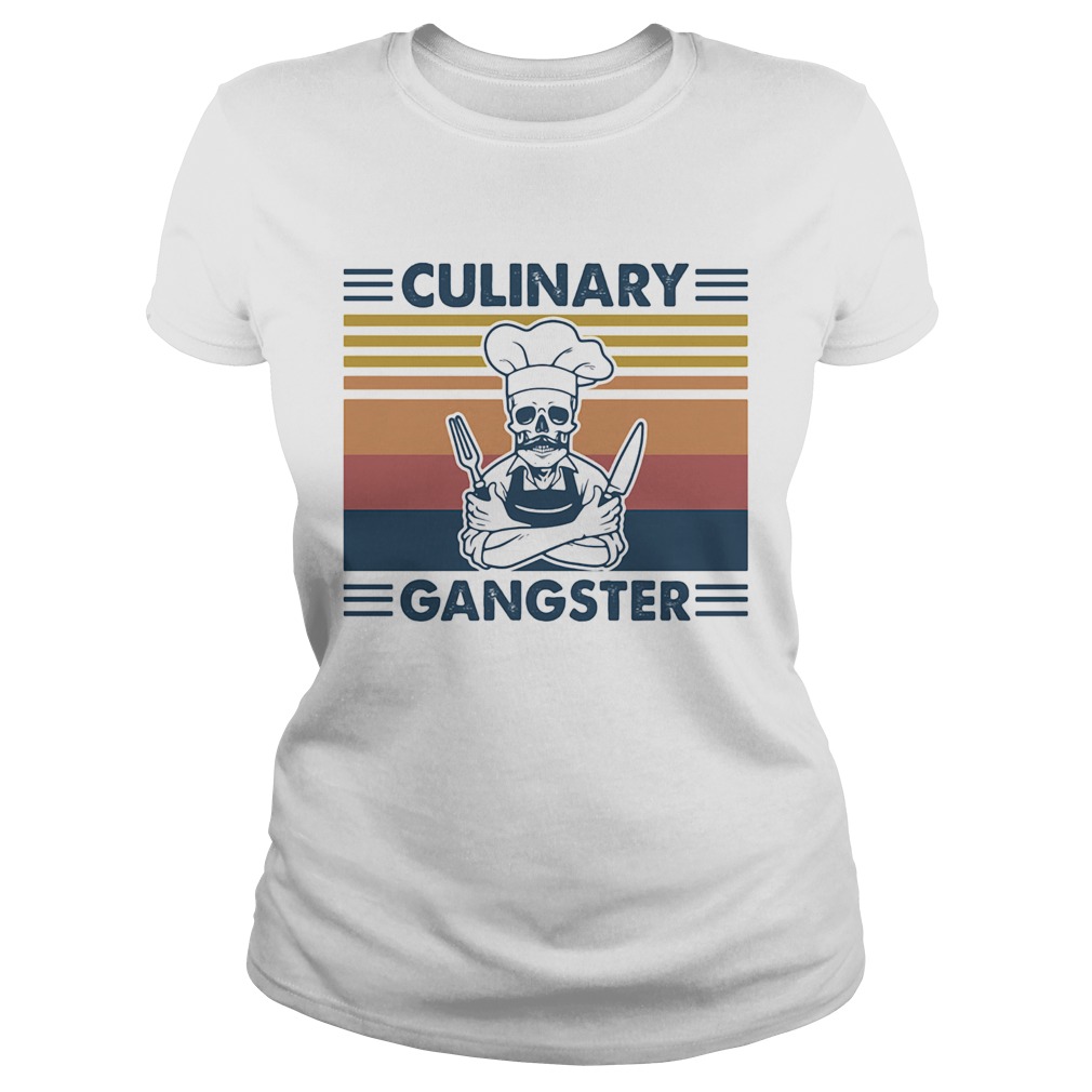 Skull chief culinary gangster vintage retro  Classic Ladies