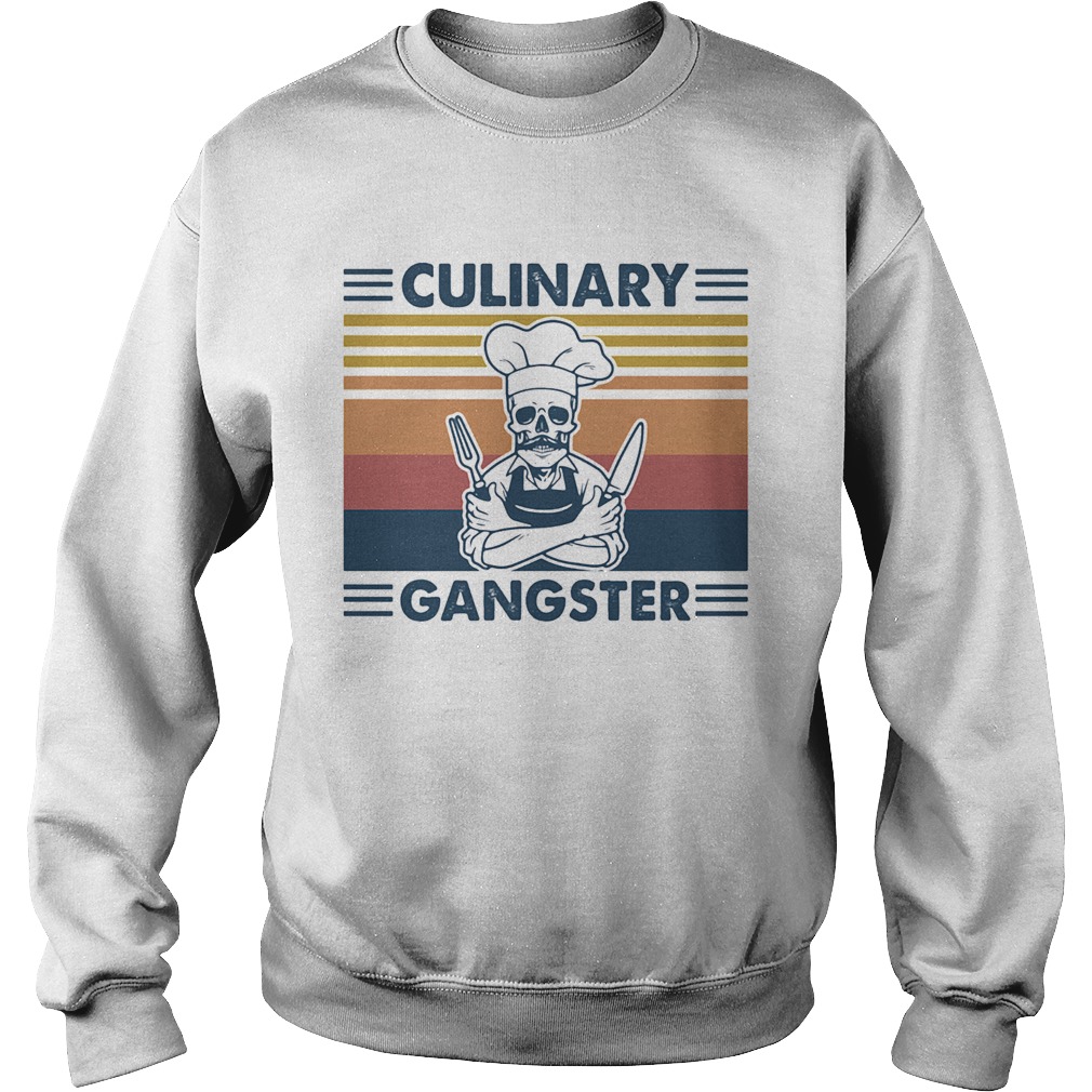 Skull chief culinary gangster vintage retro  Sweatshirt