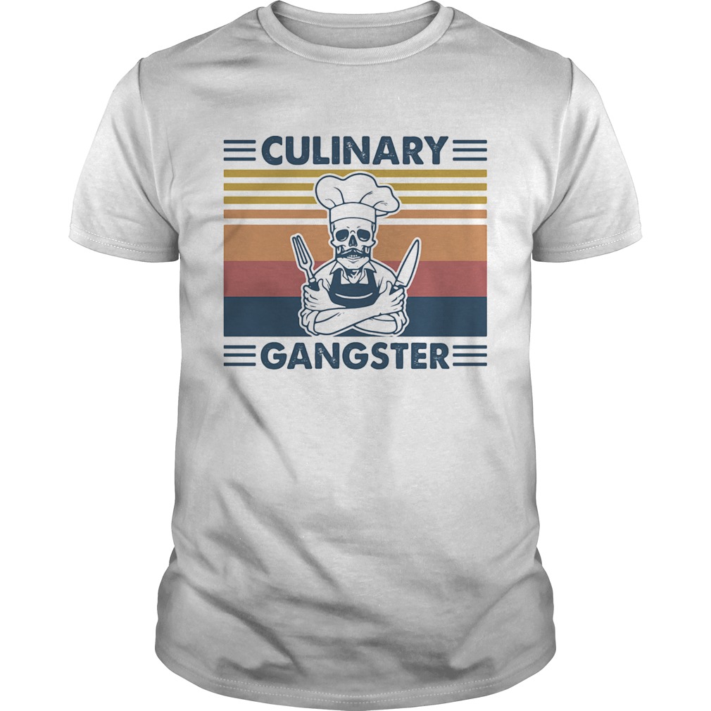 Skull chief culinary gangster vintage retro  Unisex