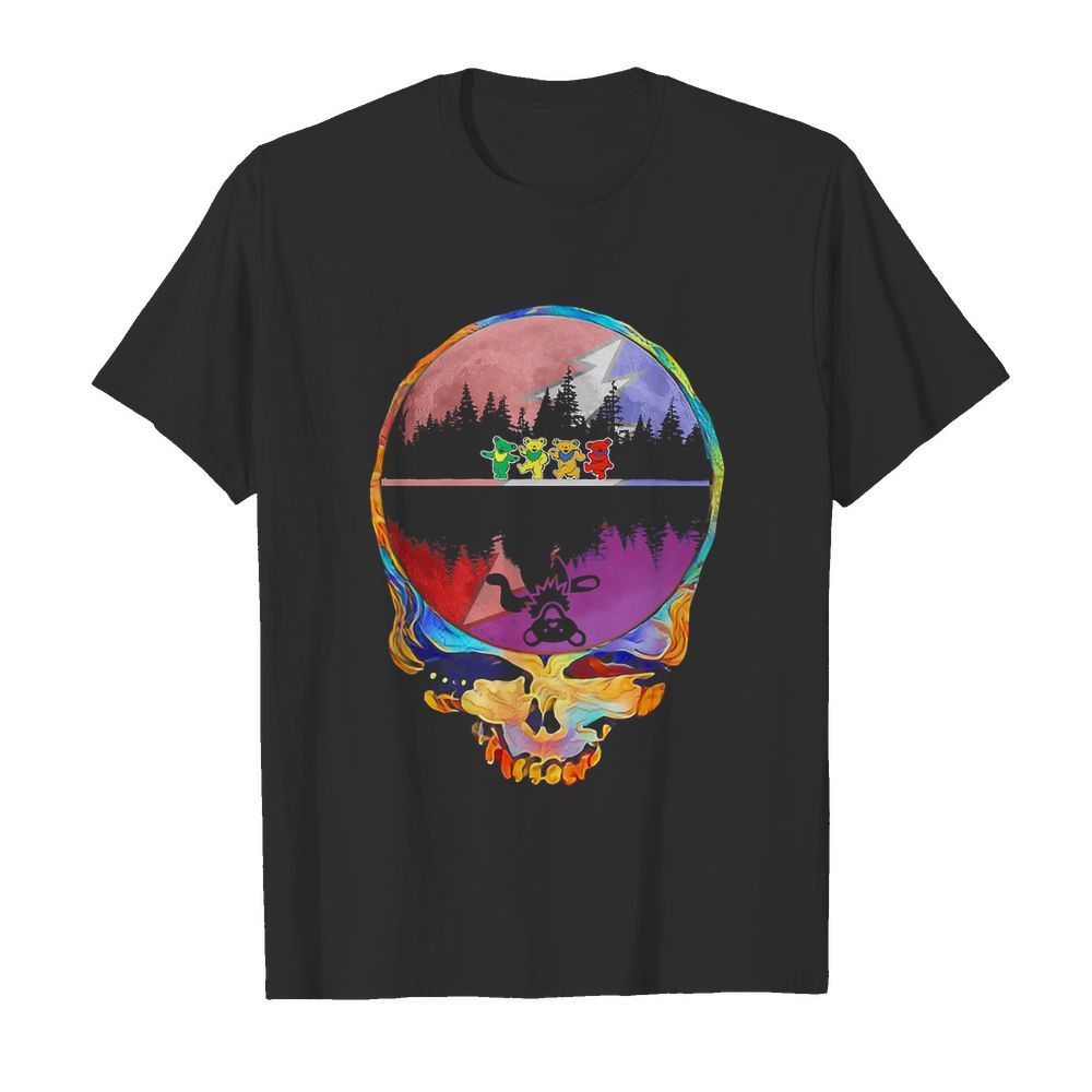 Skull hippie bear water reflection  Classic Men's T-shirt