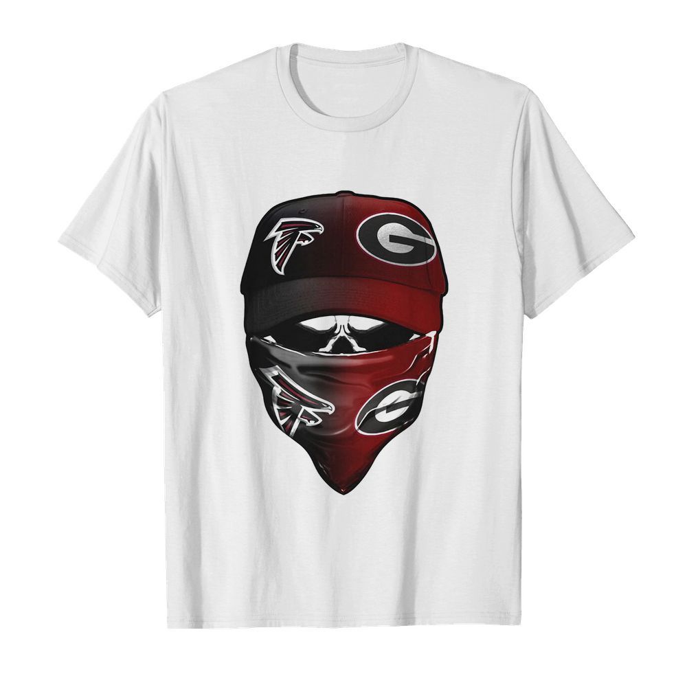 Skull mask atlanta falcons and green bay packers shirt