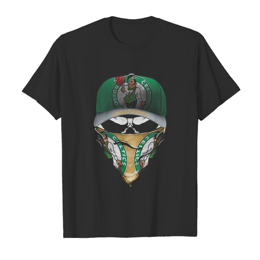 Skull mask boston celtics basketball shirt