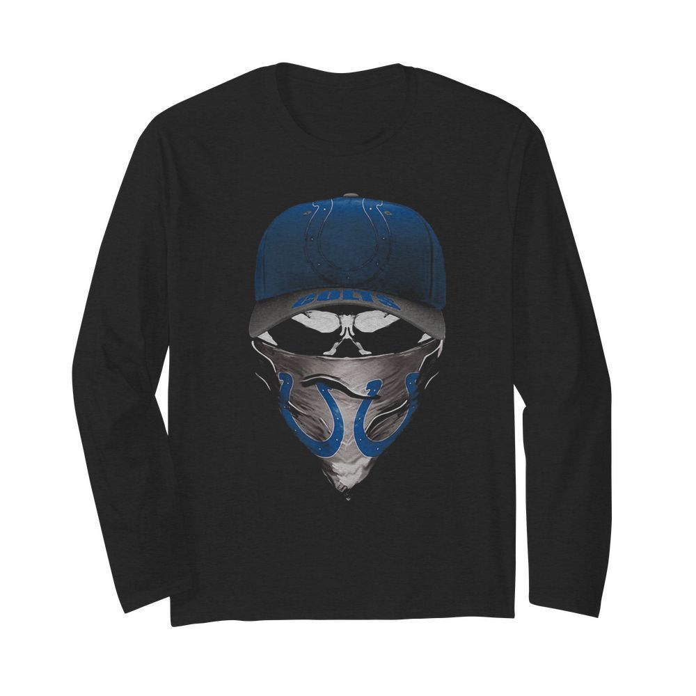 Skull mask indianapolis colts football  Long Sleeved T-shirt 