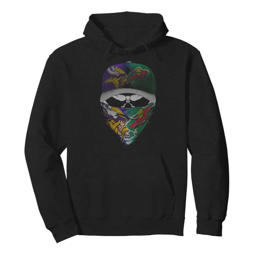 Skull mask minnesota vikings and minnesota wild  Unisex Hoodie