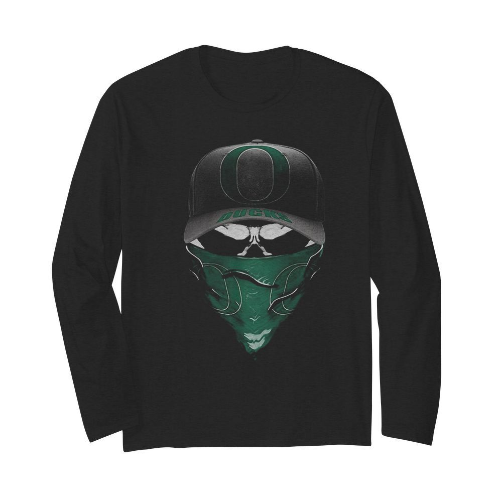 Skull mask oregon ducks football  Long Sleeved T-shirt 