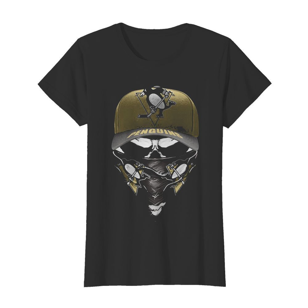 Skull mask pittsburgh penguins hockey logo  Classic Women's T-shirt