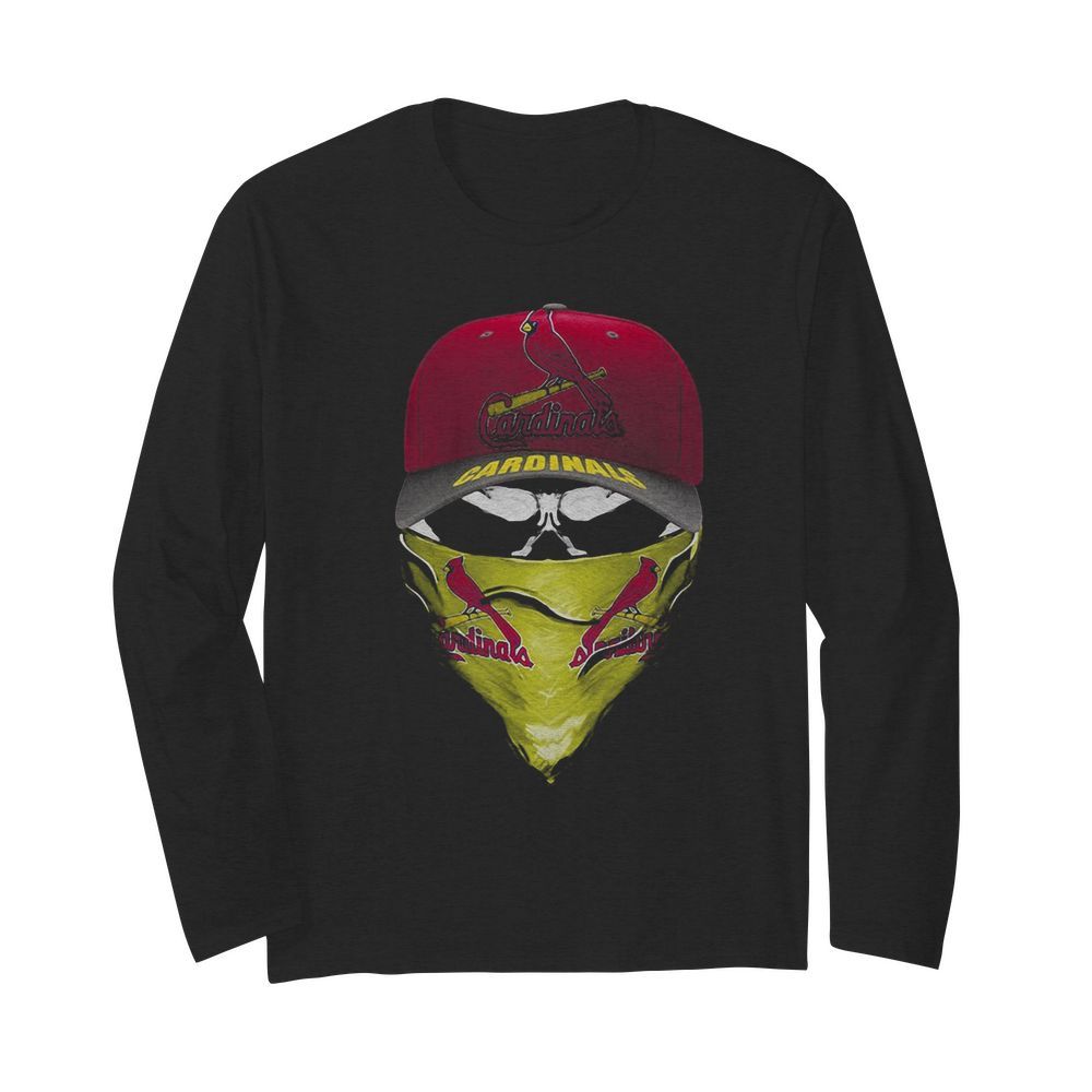 Skull mask st. Louis cardinals baseball  Long Sleeved T-shirt 