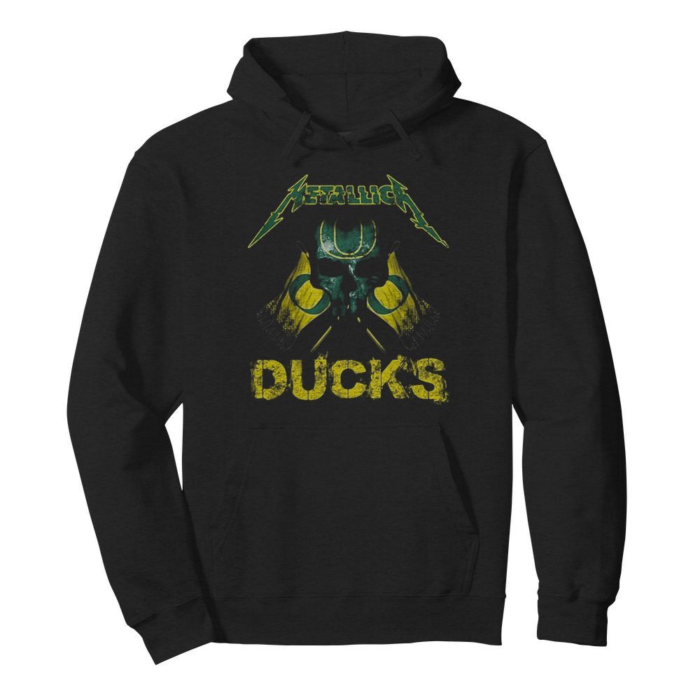 Skull metallica oregon ducks flag  Unisex Hoodie