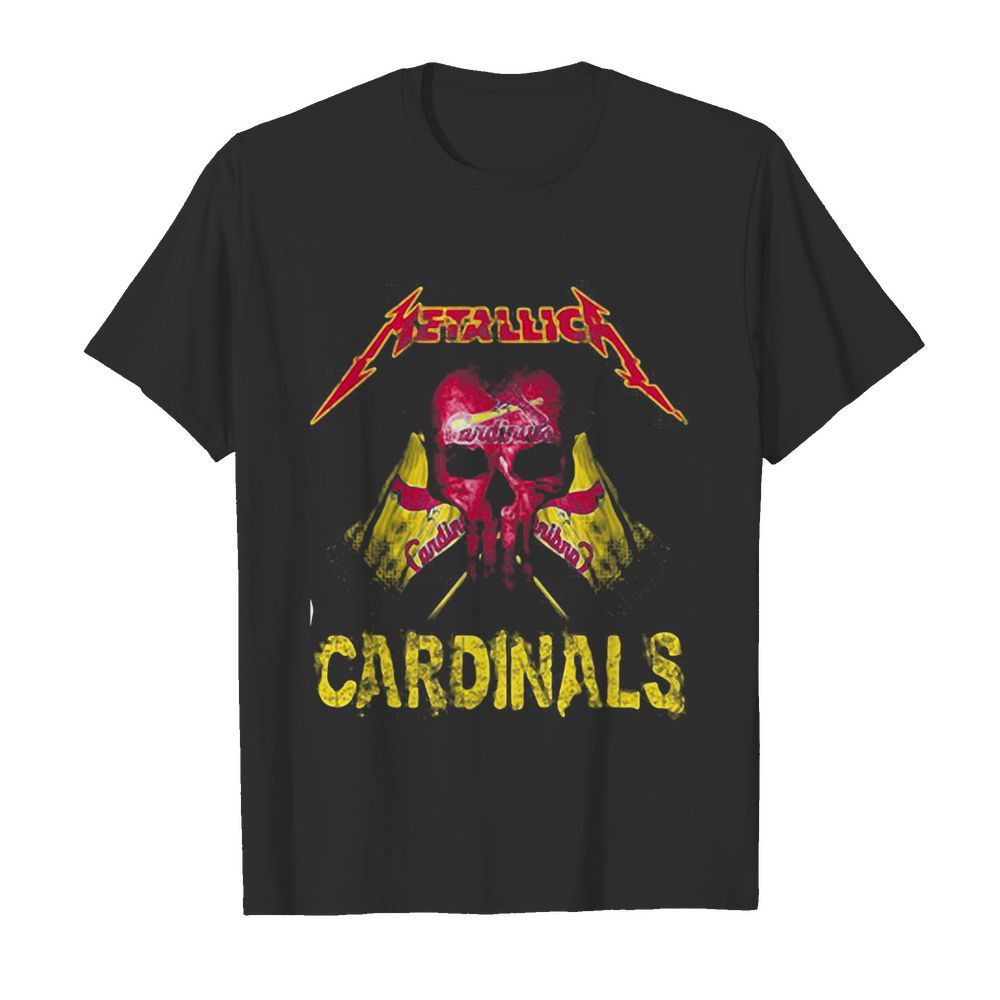 Skull metallica st. louis cardinals flag shirt