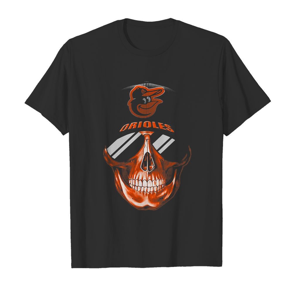 Skull smile baltimore orioles baseball shirt