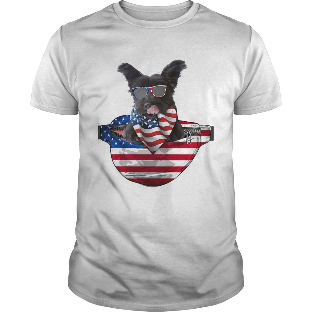 Skye terrier waist pack flag american flag independence day shirt