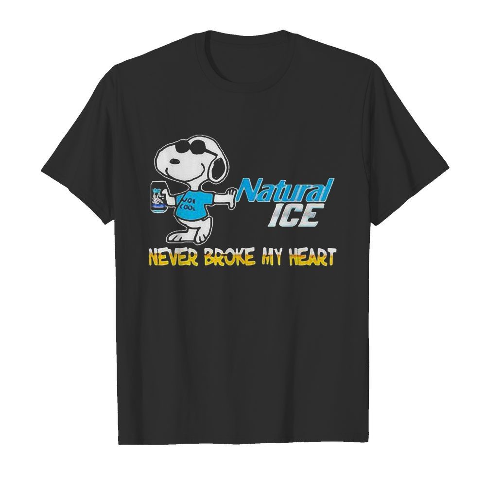 Snoopy Hug Natural Ice Never Broke My Heart shirt