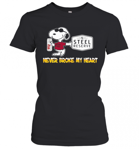 Snoopy Steel Reserve Beer Never Broke My Heart T-Shirt Classic Women's T-shirt