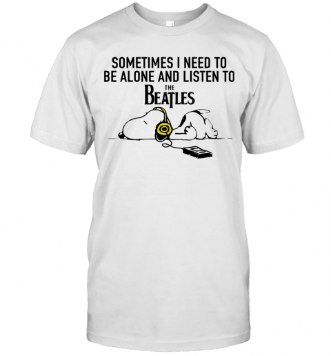 Snoopy Under Autumn Tree Sometimes I Need To Be Alone And Listen To The Beatles T-Shirt Classic Men's T-shirt