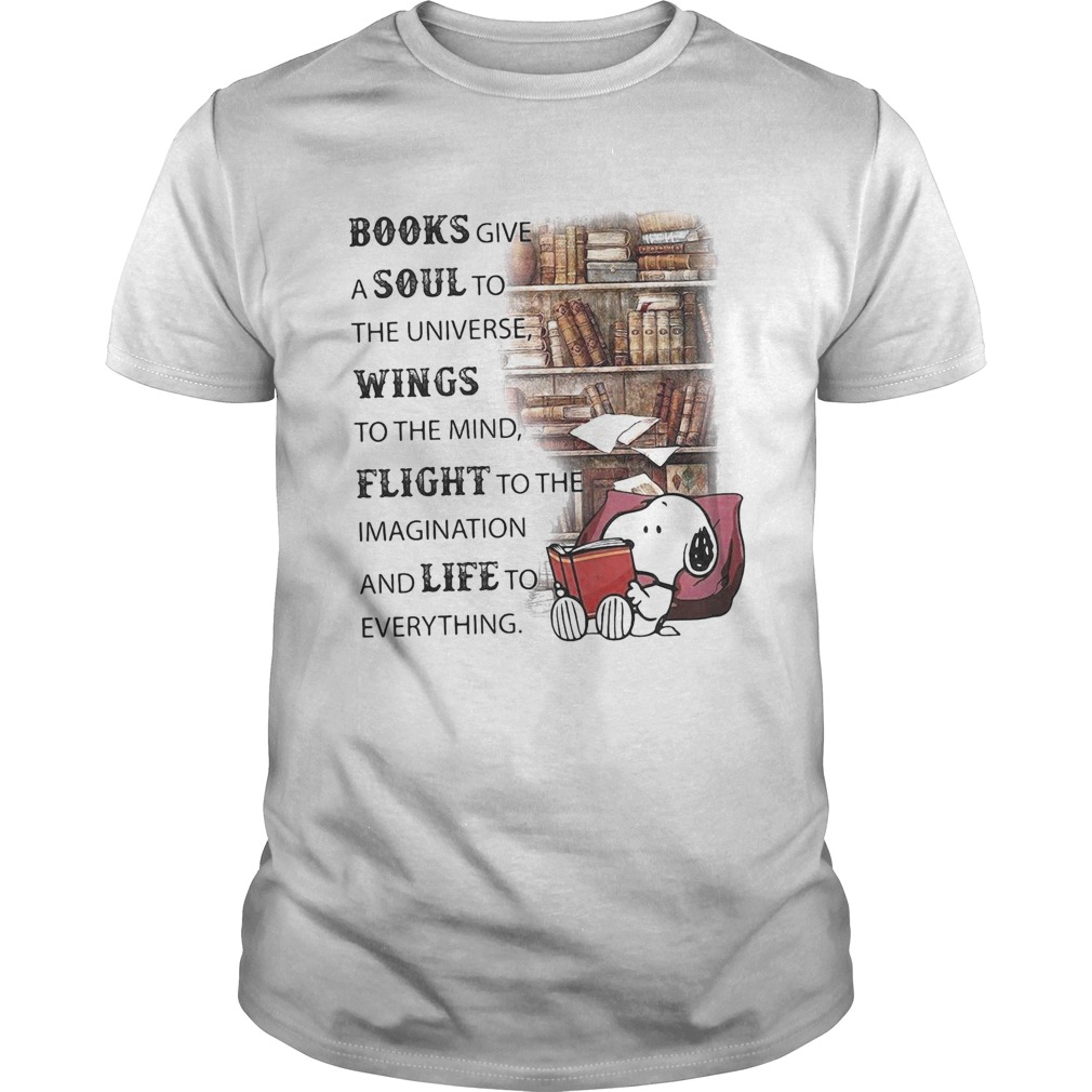 Snoopy books give a soul to the universe wings to the mind flight to the imagination and life to ev