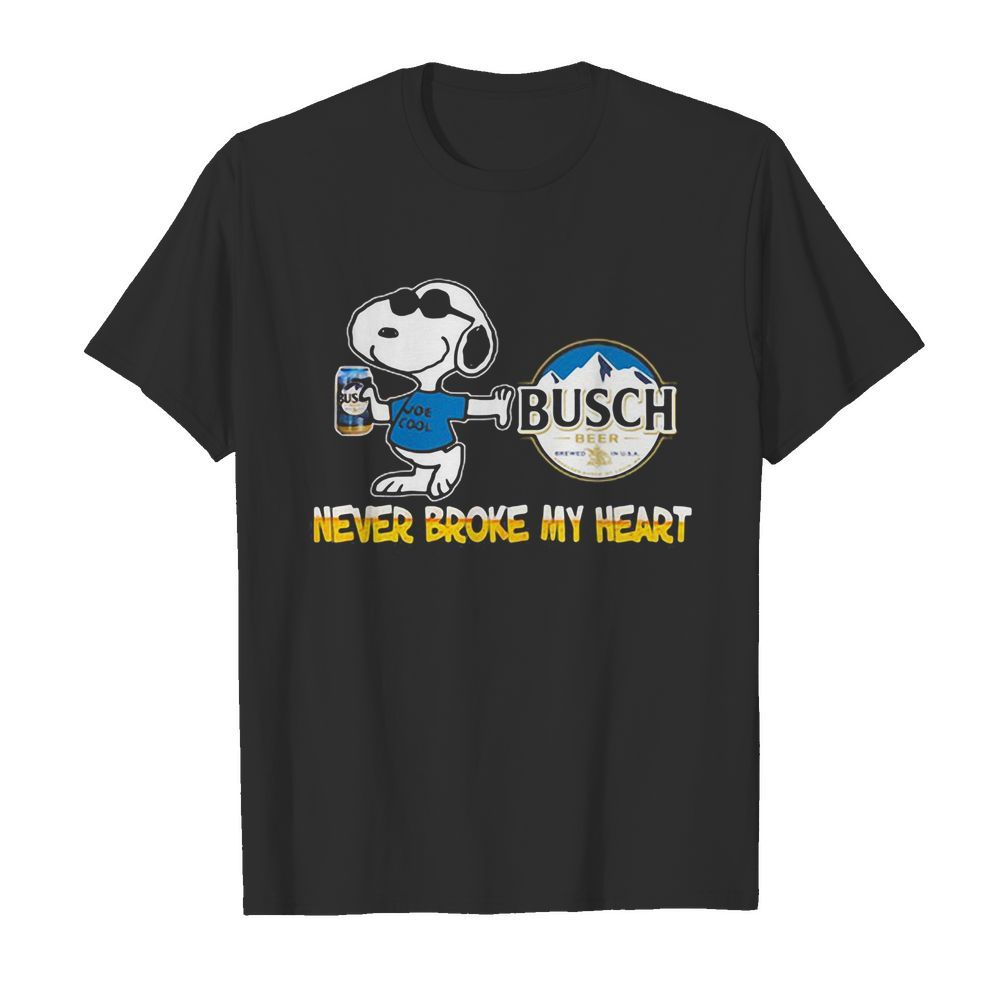 Snoopy busch beer never broke my heart shirt