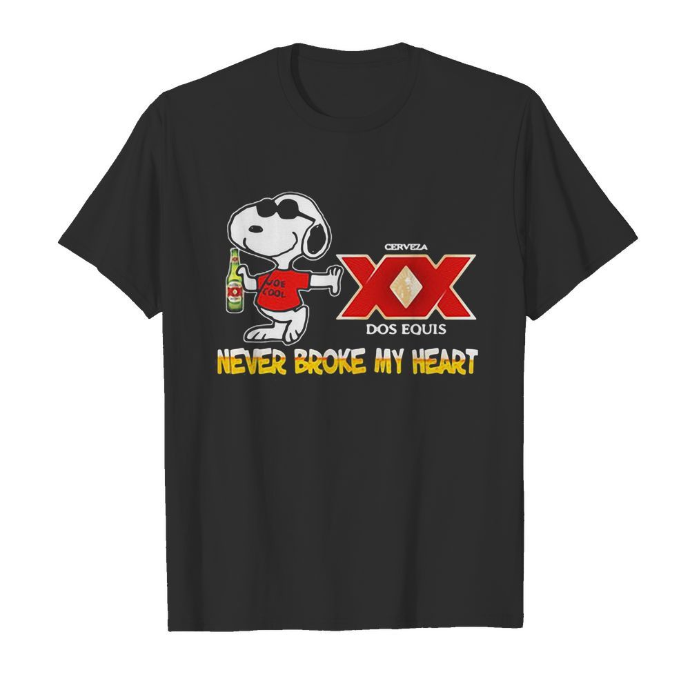 Snoopy cerveza xx dos equis beer never broke my heart  Classic Men's T-shirt