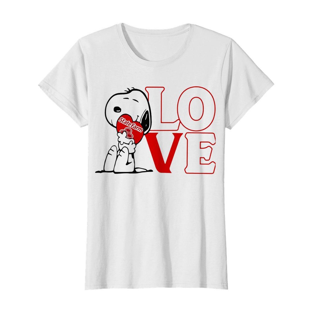 Snoopy hug heart love state farm  Classic Women's T-shirt