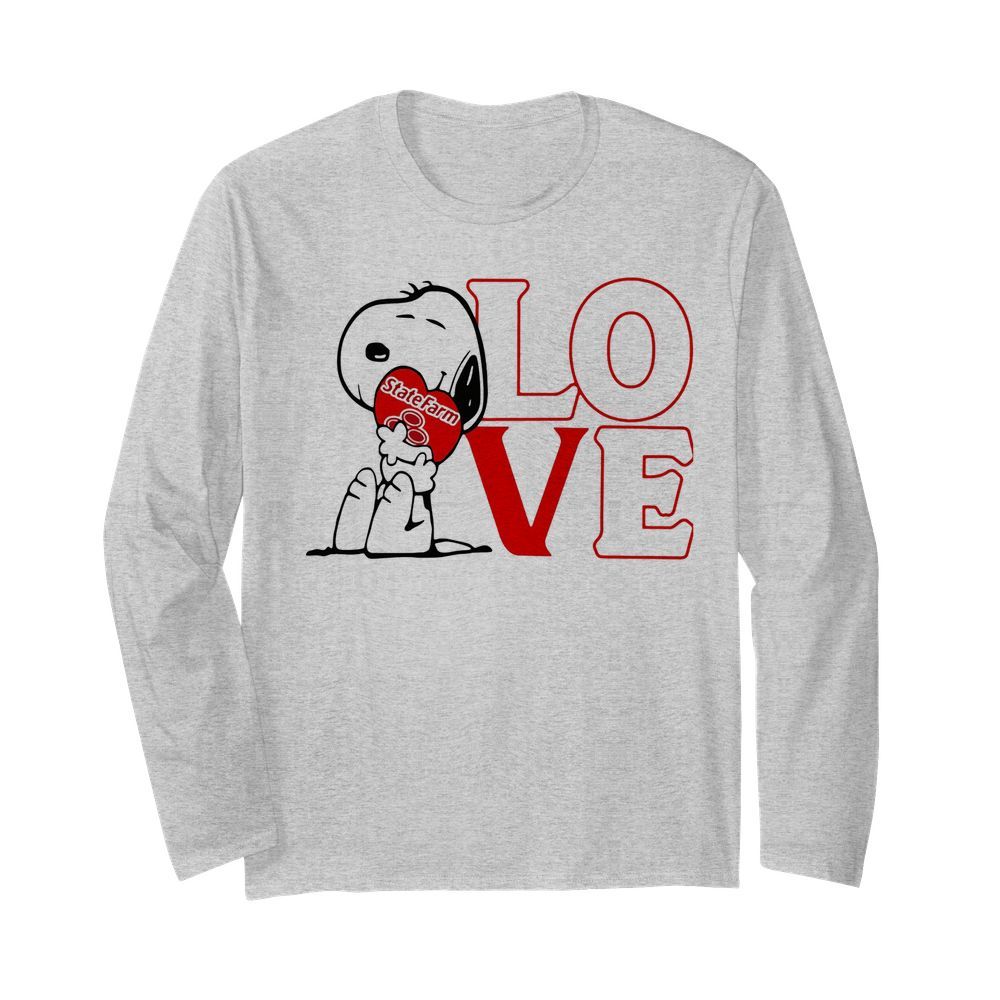 Snoopy hug heart love state farm  Long Sleeved T-shirt 