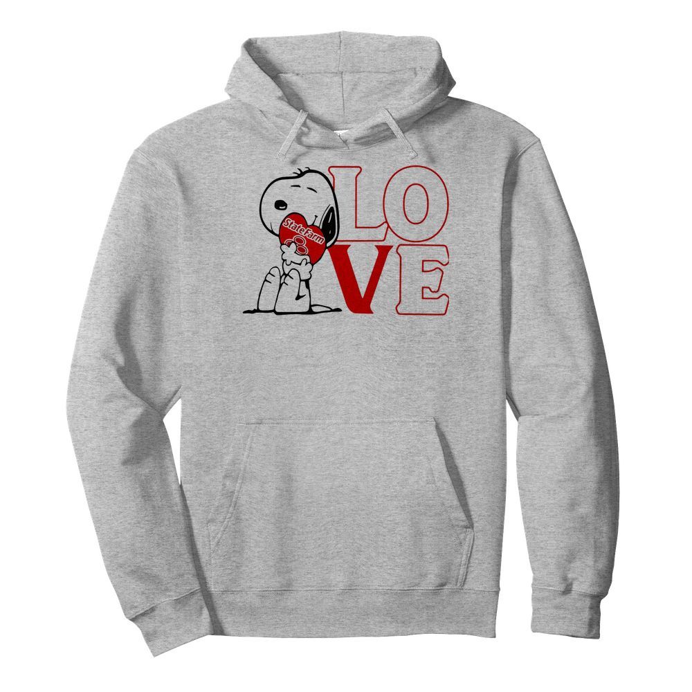 Snoopy hug heart love state farm  Unisex Hoodie