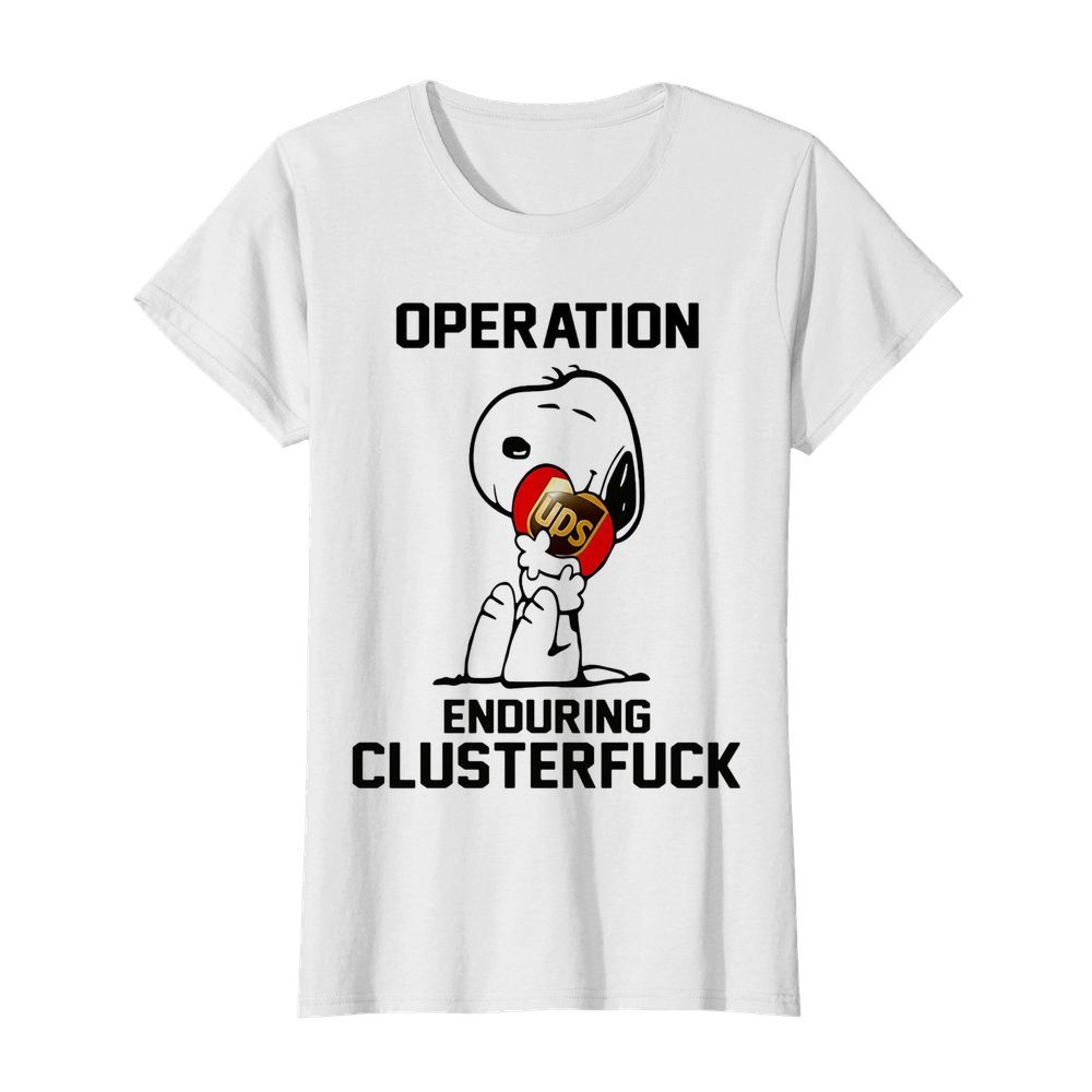 Snoopy hug ups heart operation enduring clusterfuck  Classic Women's T-shirt