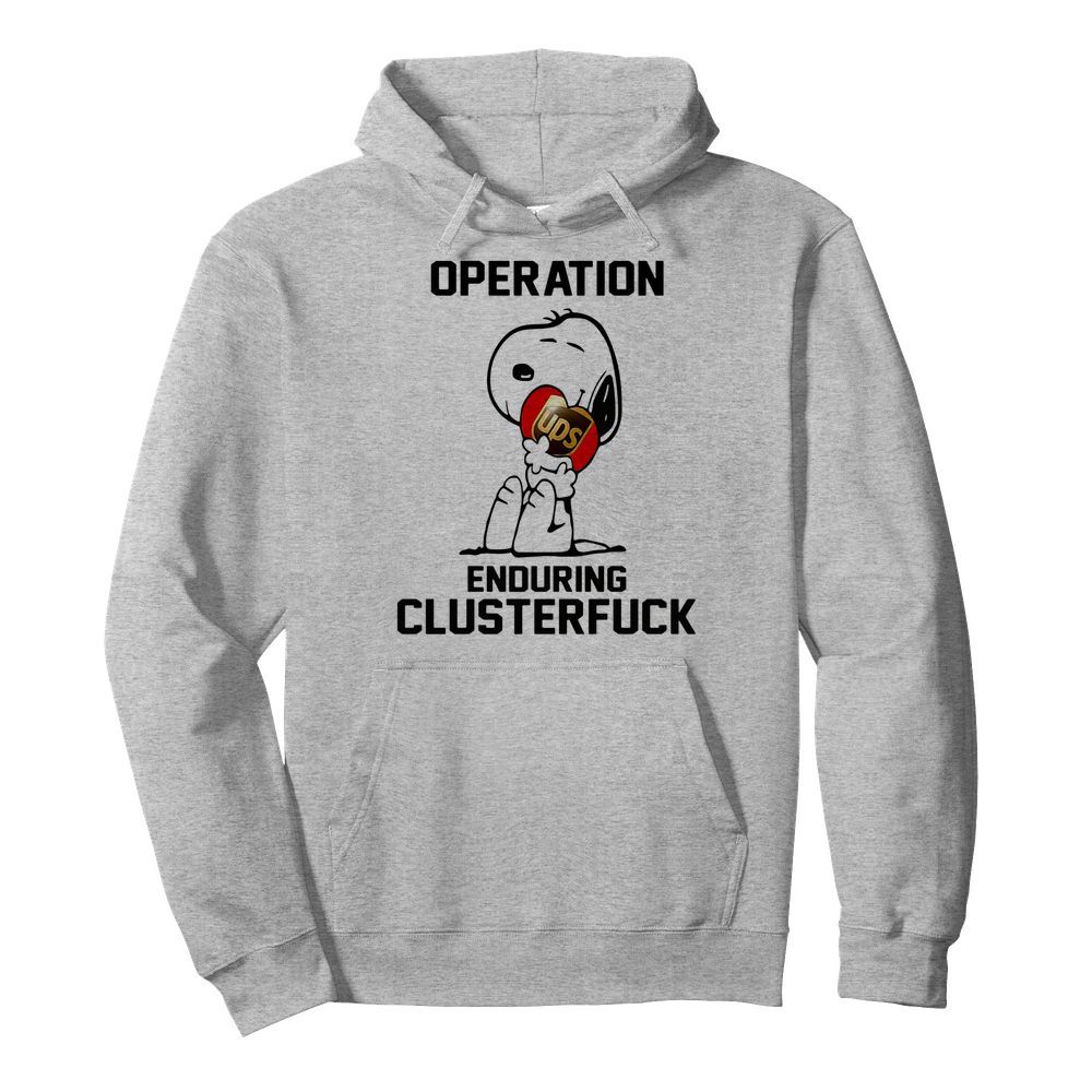 Snoopy hug ups heart operation enduring clusterfuck  Unisex Hoodie