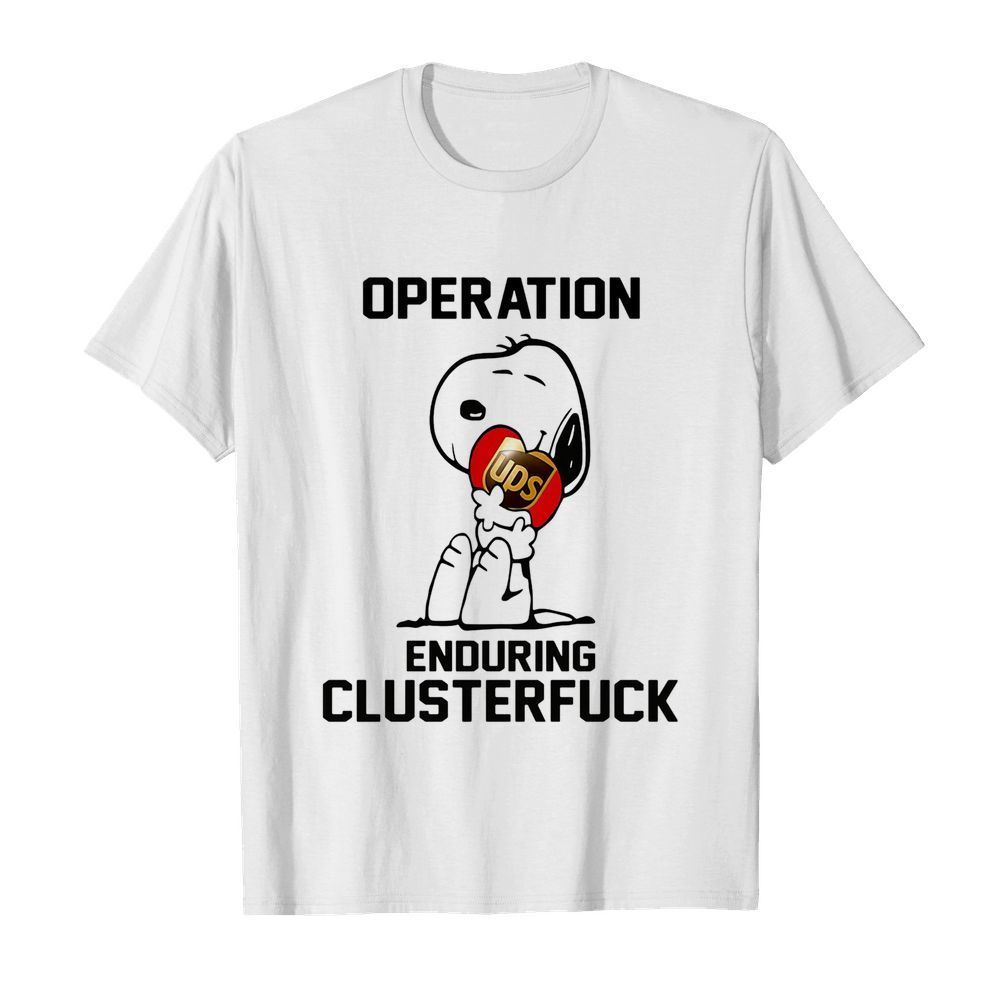 Snoopy hug ups heart operation enduring clusterfuck shirt