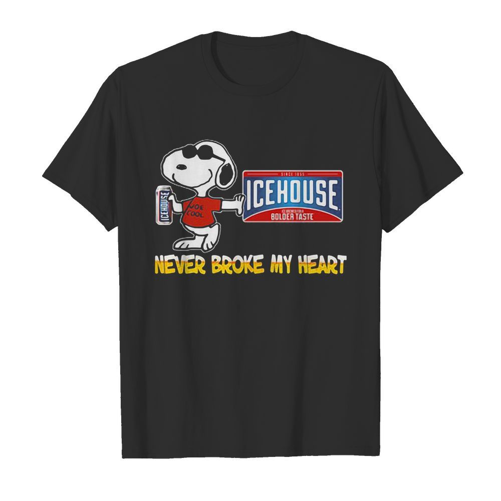 Snoopy icehouse beer never broke my heart shirt