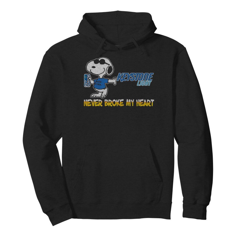 Snoopy keystone light beer never broke my heart  Unisex Hoodie