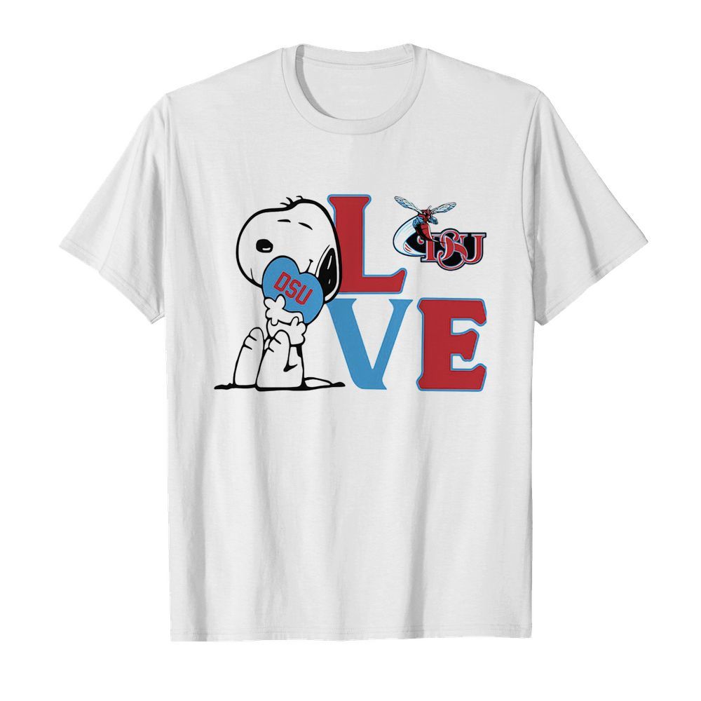 Snoopy love dsu delaware state university heart shirt