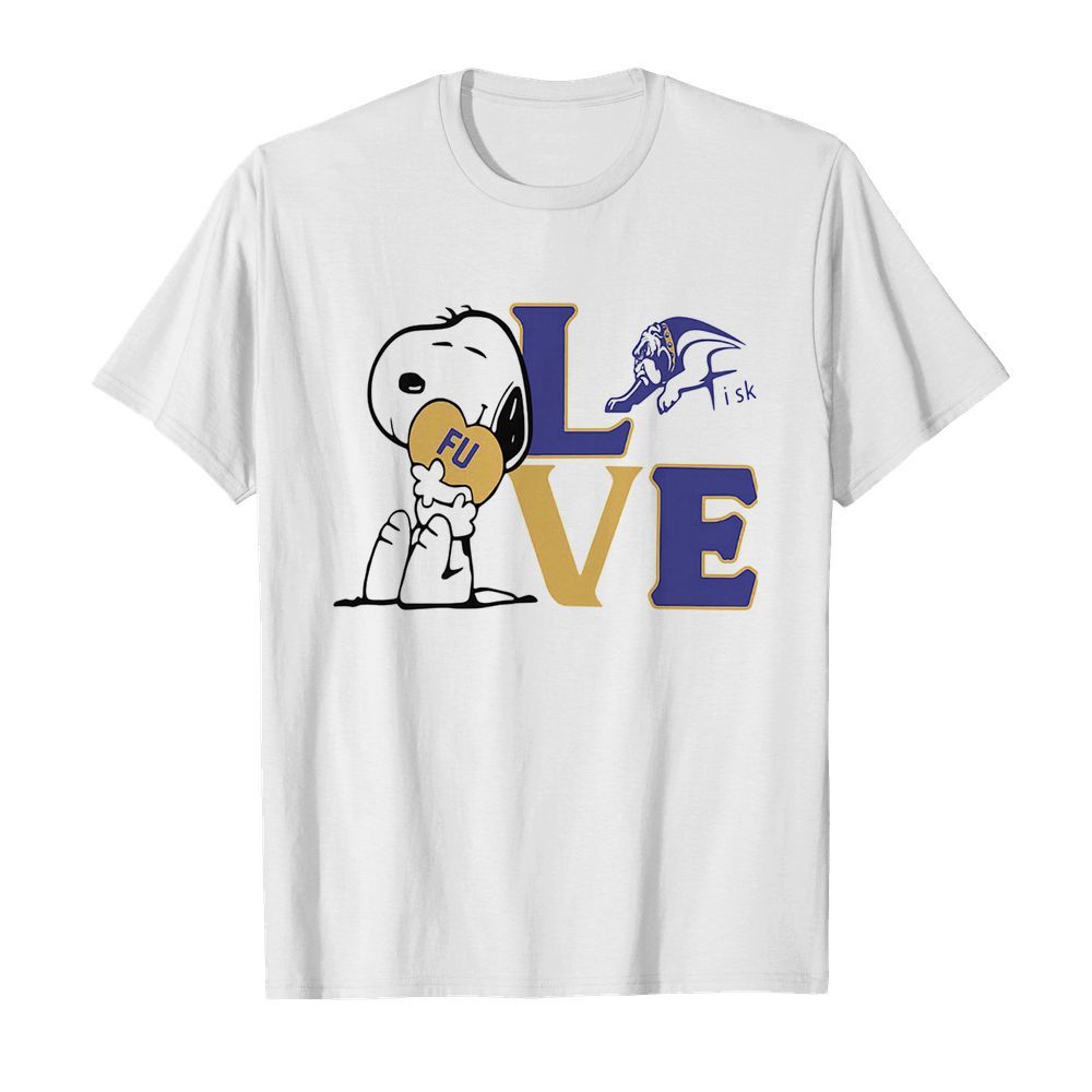 Snoopy love fu fisk university heart shirt