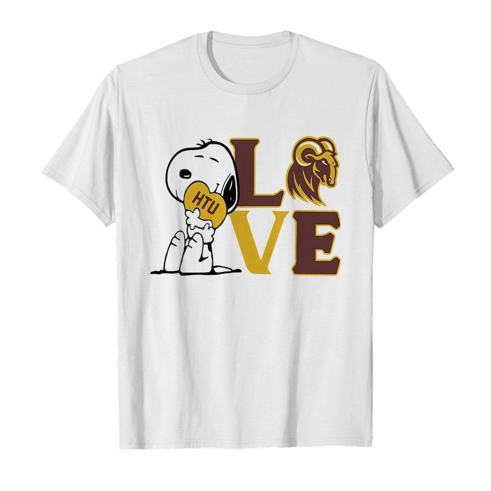 Snoopy love htu huston-tillotson university heart shirt