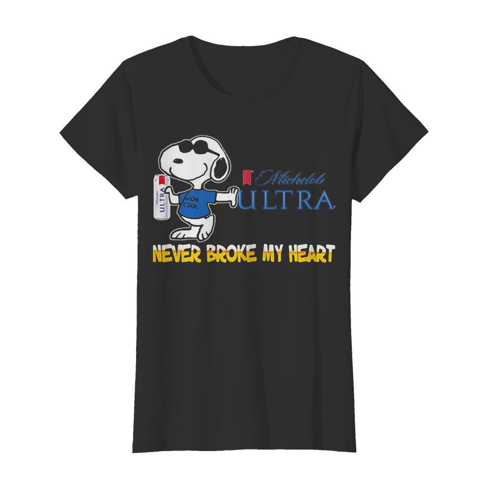 Snoopy michelob ultra beer never broke my heart  Classic Women's T-shirt